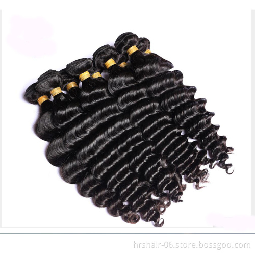 Factory Wholesale Cuticle Aligned Peruvian Loose Deep Wave Virgin Hair Bundles With Closure Cheap Hair Bundles